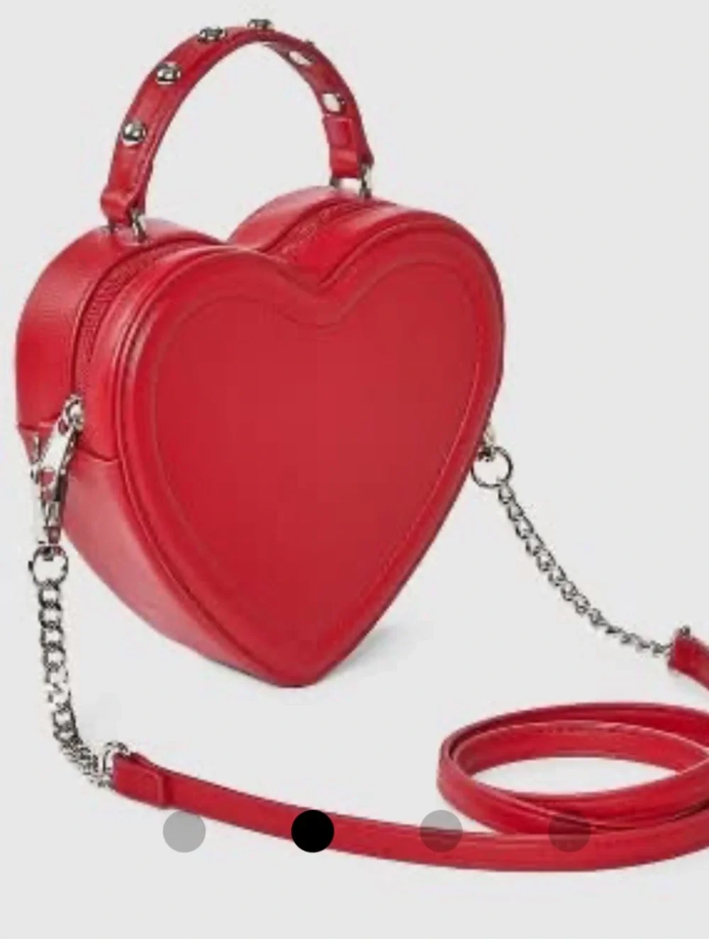 Art Class Girls' Valentine's Day Studded Heart Shaped Crossbody Bag, Red